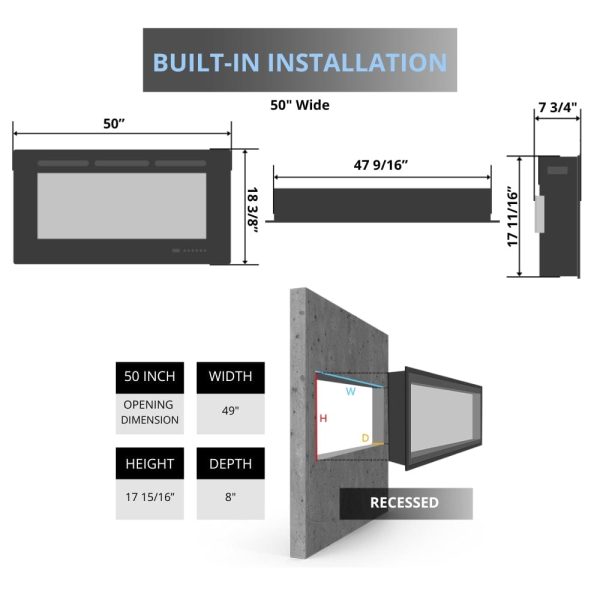 Napoleon CLEARion Elite See-Through Electric Fireplace Hot on Sale - Image 3