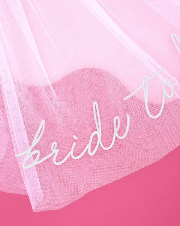 Bride To Be Embroidered Veil Online - Image 4
