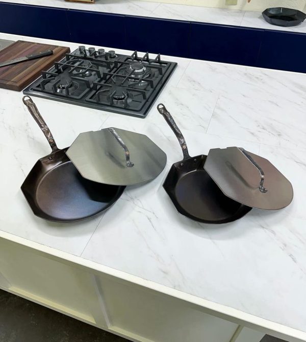 10  Hybrid Carbon Steel Skillet - Hand Forged Hot on Sale - Image 4