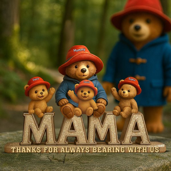 Personalized Gift For Mom Acrylic Plaque- Mama & Her Little Cubs Online