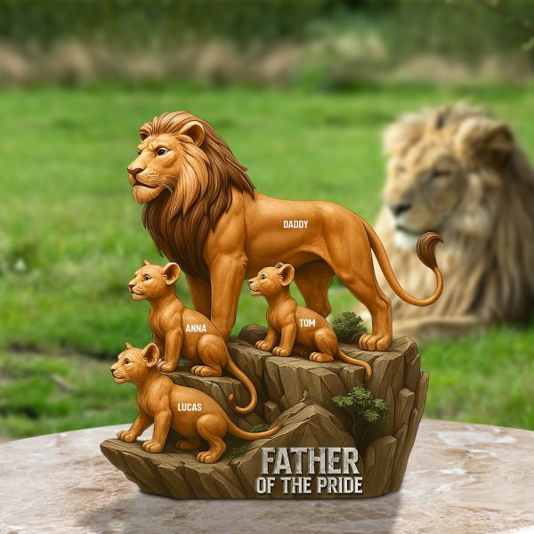 Personalized Gifts For Dad Plaque 01ohtn100425 Father Of The Pride Cheap - Image 2