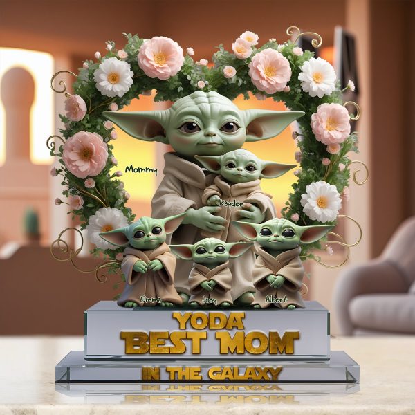 Personalized Gift For Mom Acrylic Plaque - Best Mom In The Galaxy 03XQLU110425 Online now