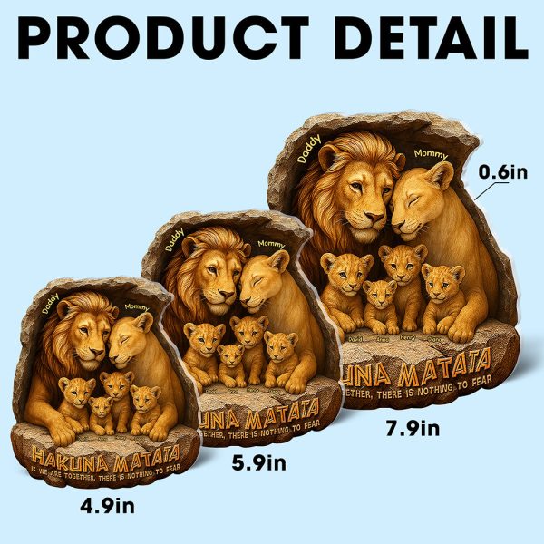 Personalized Gift For Mom Acrylic Plaque- Mama & Her Little Cubs Online - Image 4