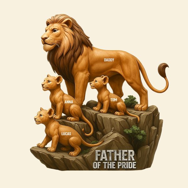 Personalized Gifts For Dad Plaque 01ohtn100425 Father Of The Pride Cheap - Image 4