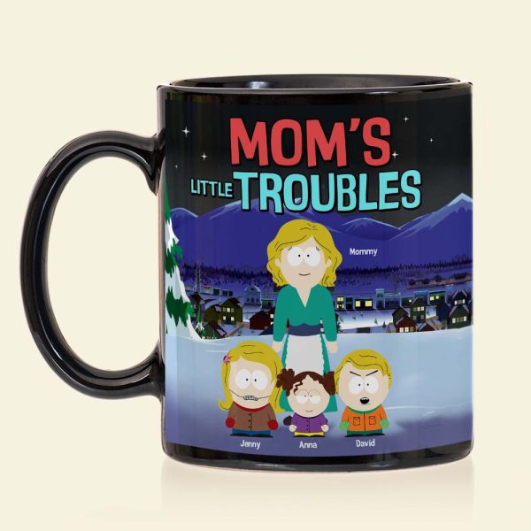 Personalized Gifts For Mom Coffee Mug 01tgtn030425hg Mom s Little Troubles For Sale - Image 4